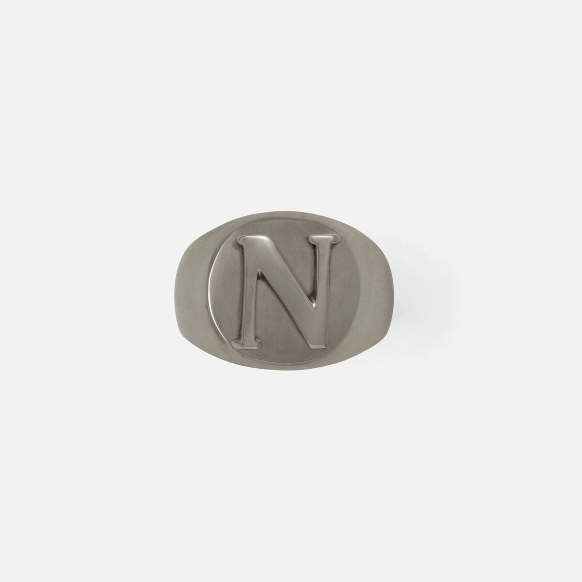 Clark Antique Pewter Napkin Ring Letter N