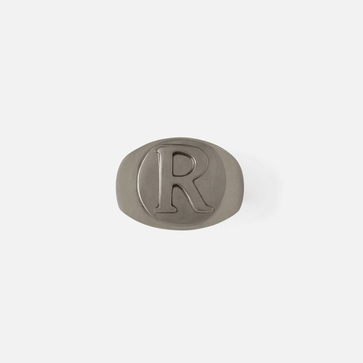 Clark Antique Pewter Napkin Ring Letter R