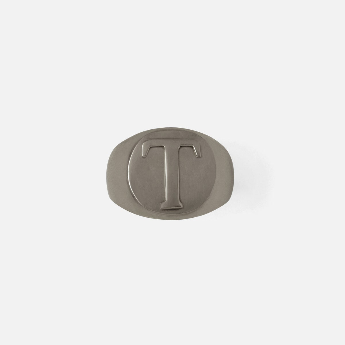 Clark Antique Pewter Napkin Ring Letter T