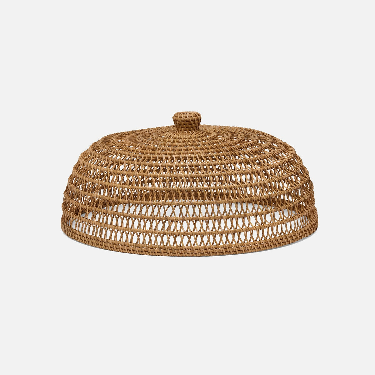 Jacen Honey Food Cover W/ Knob Handle Round Rattan Set/2