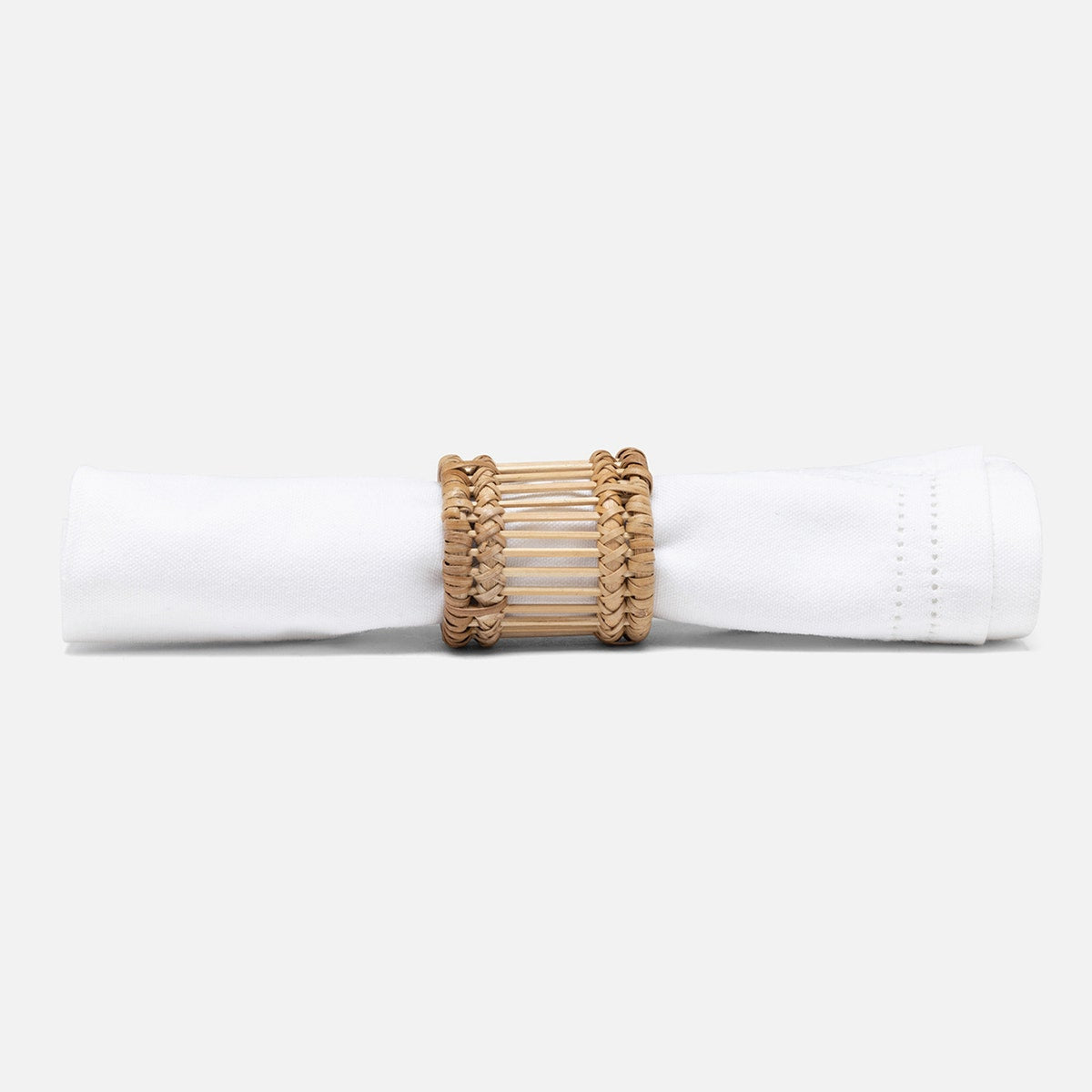 Lombard Natural Napkin Ring Bamboo/Rattan Pack/4 Boxed