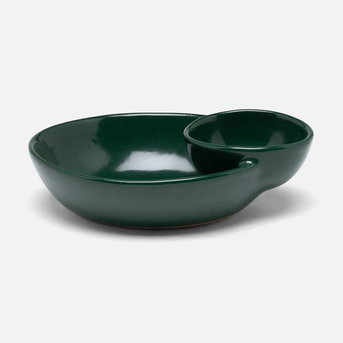 Marcus Dark Green Salt Glaze Olive Bowl Oval Stoneware Pack/2