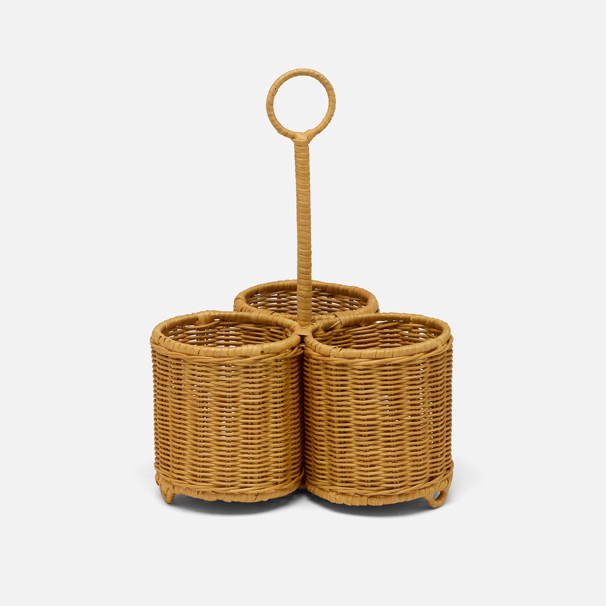 Micaela Light Honey Wine Caddy Rattan