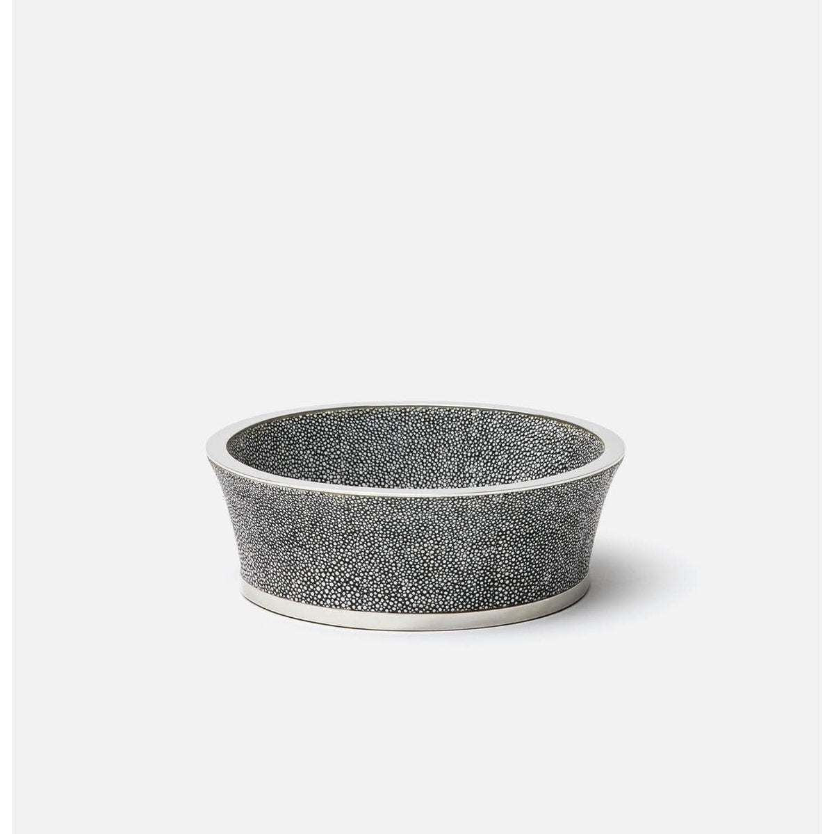 Angelica Cool Gray/Silver Round Wine Coaster