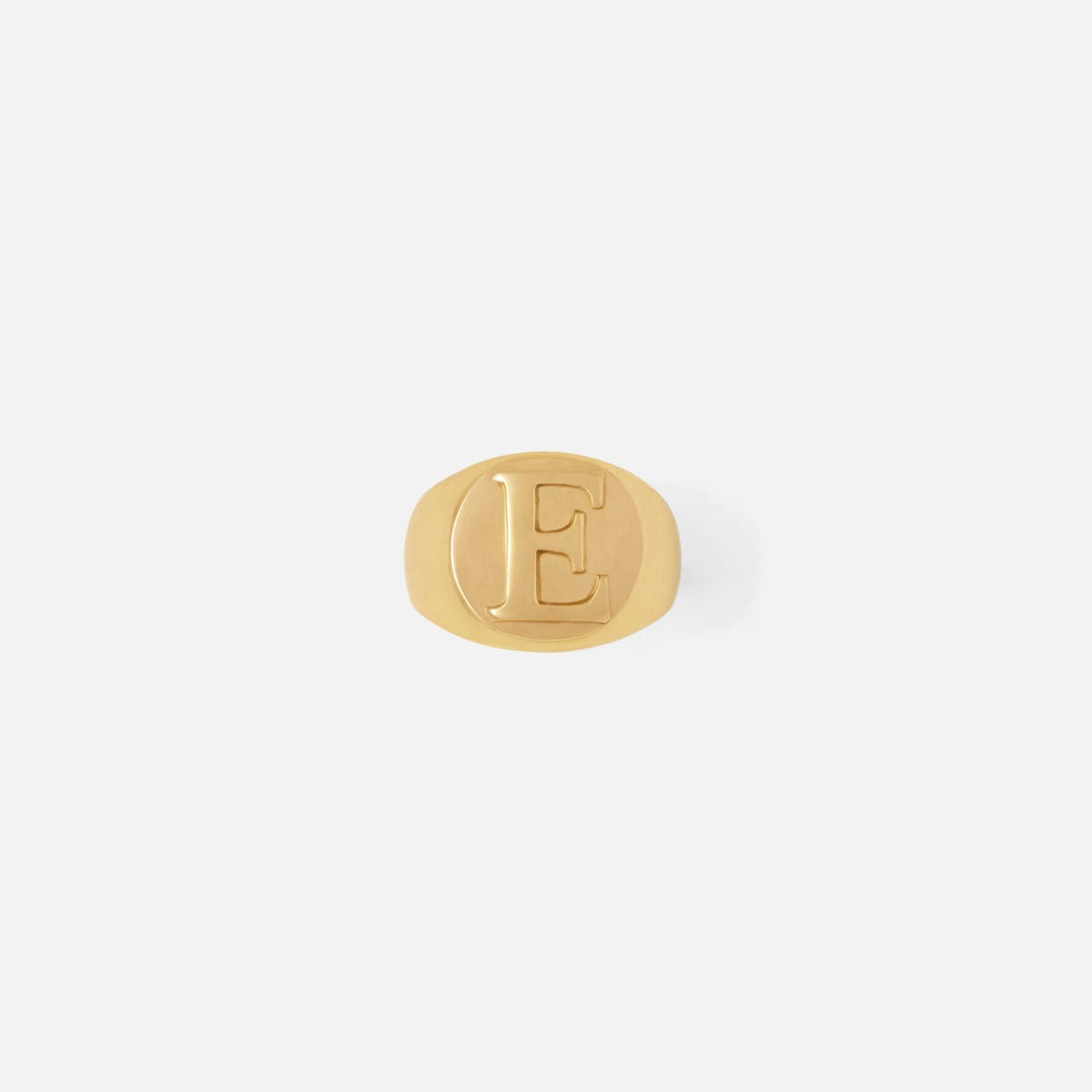 Clark Gold Napkin Ring Letter E