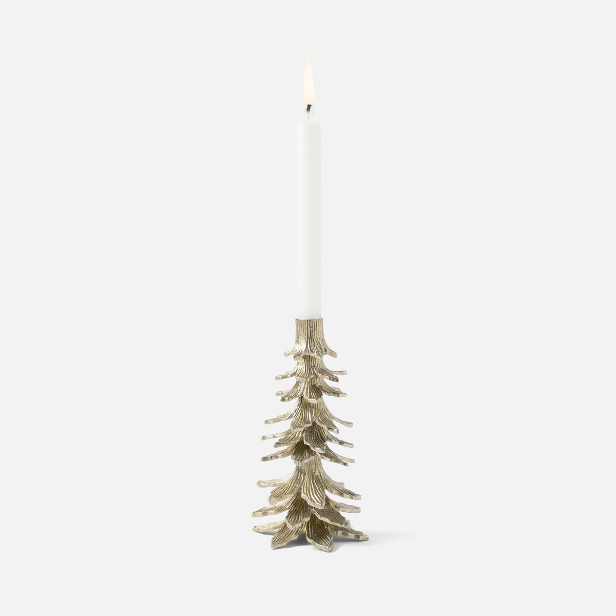 Kevin Tarnished Silver Tree Candle Holder Aluminum Small Pack/2