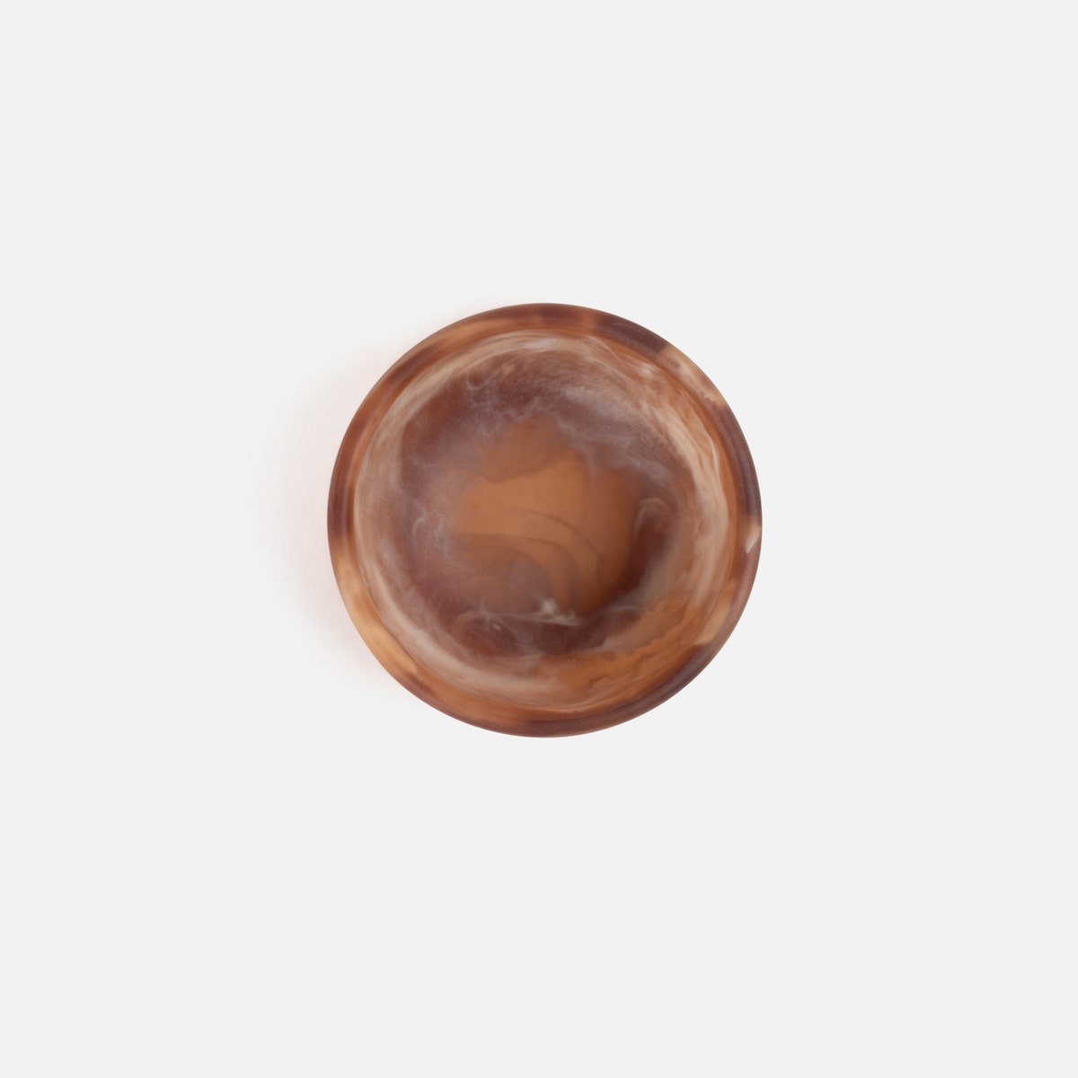 Hugo Brown Swirled Pinch Bowl Resin Pack/2