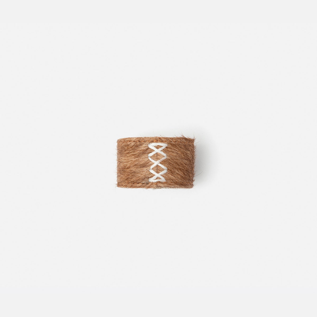 Morgan Napkin Ring Beige Hair-On Hide Boxed Set Of 4