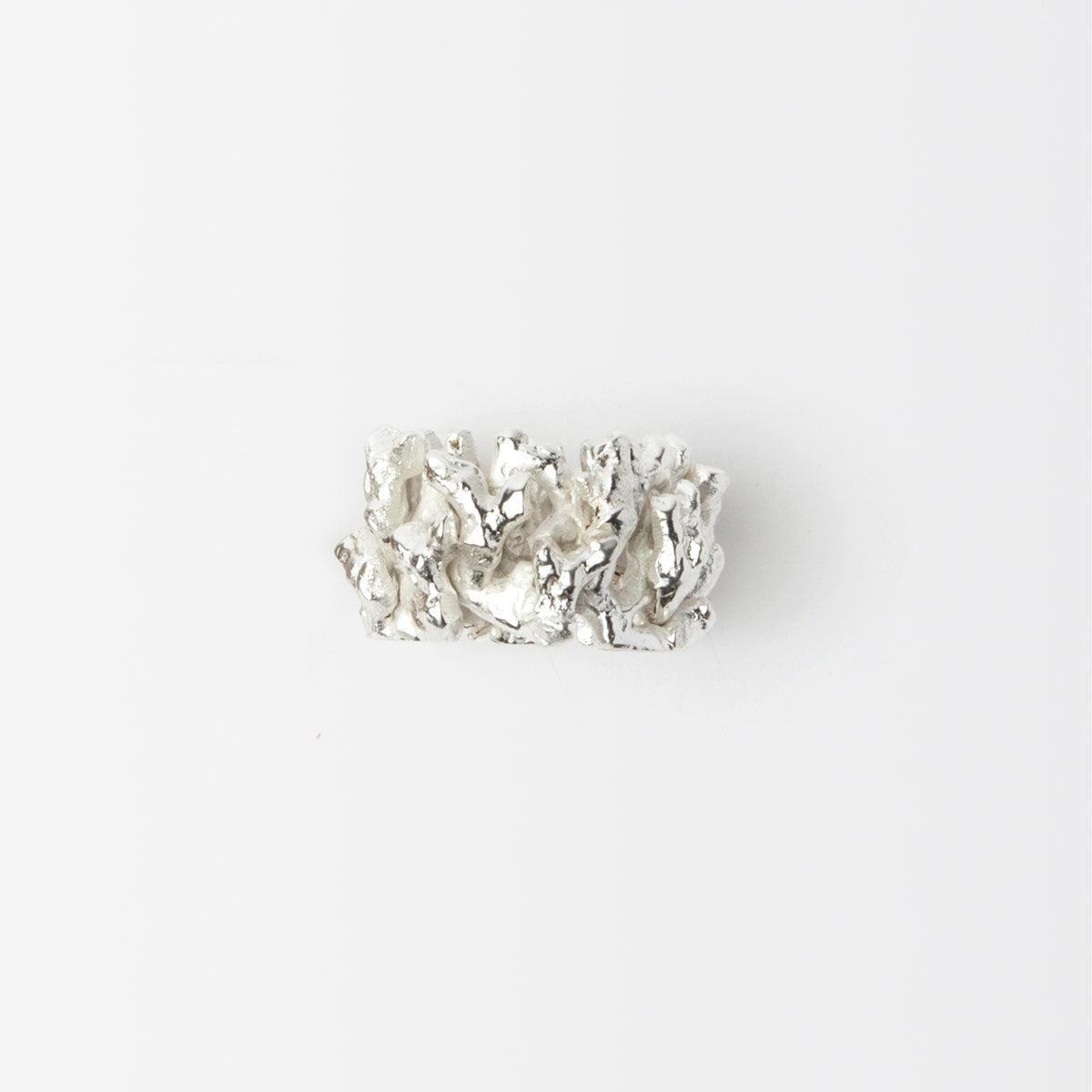 Sasha Shiny Silver Coral Napkin Ring Brass Boxed Set Of 4