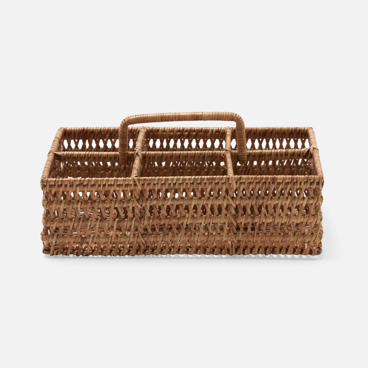 Carly Natural Glassware Caddy Rattan
