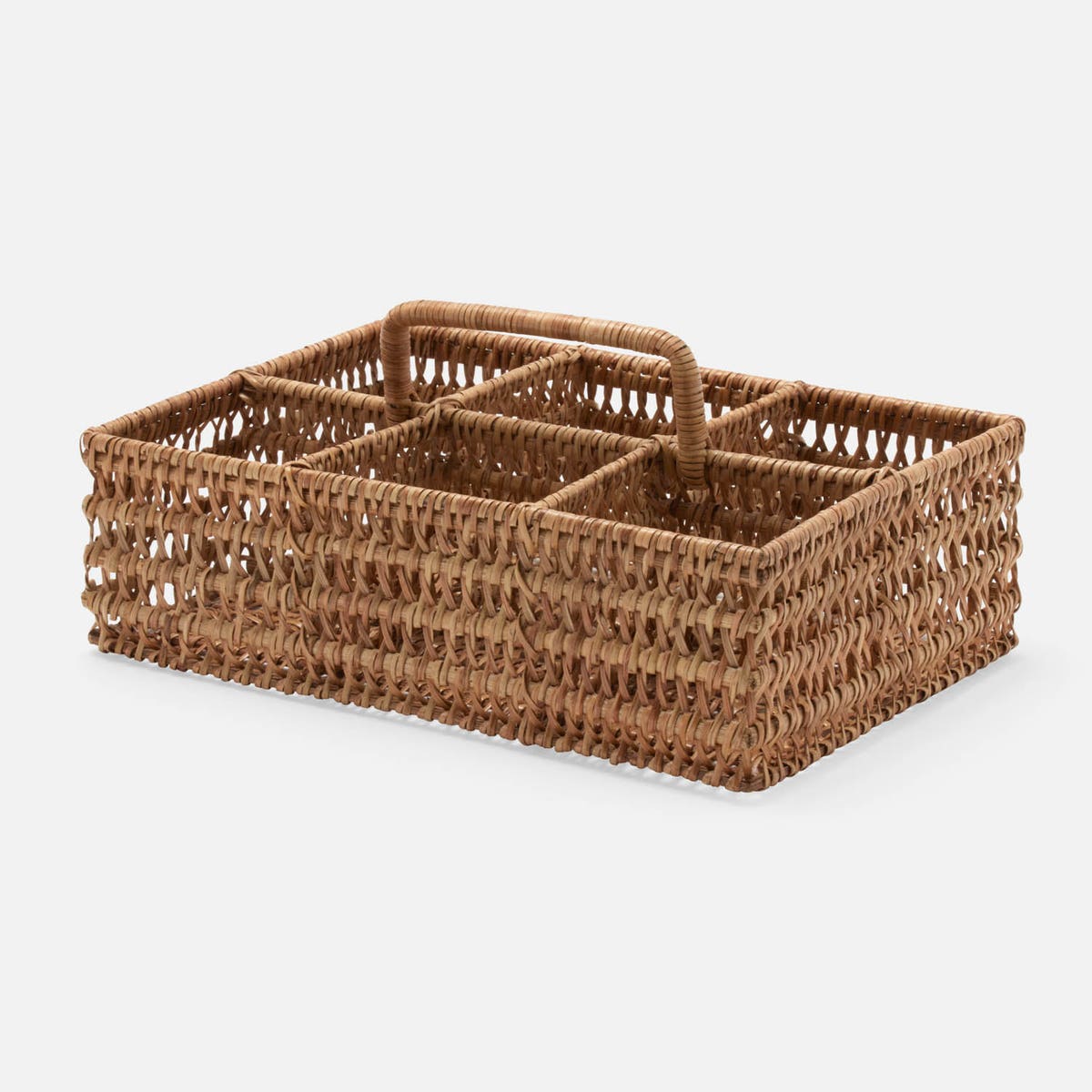 Carly Natural Glassware Caddy Rattan