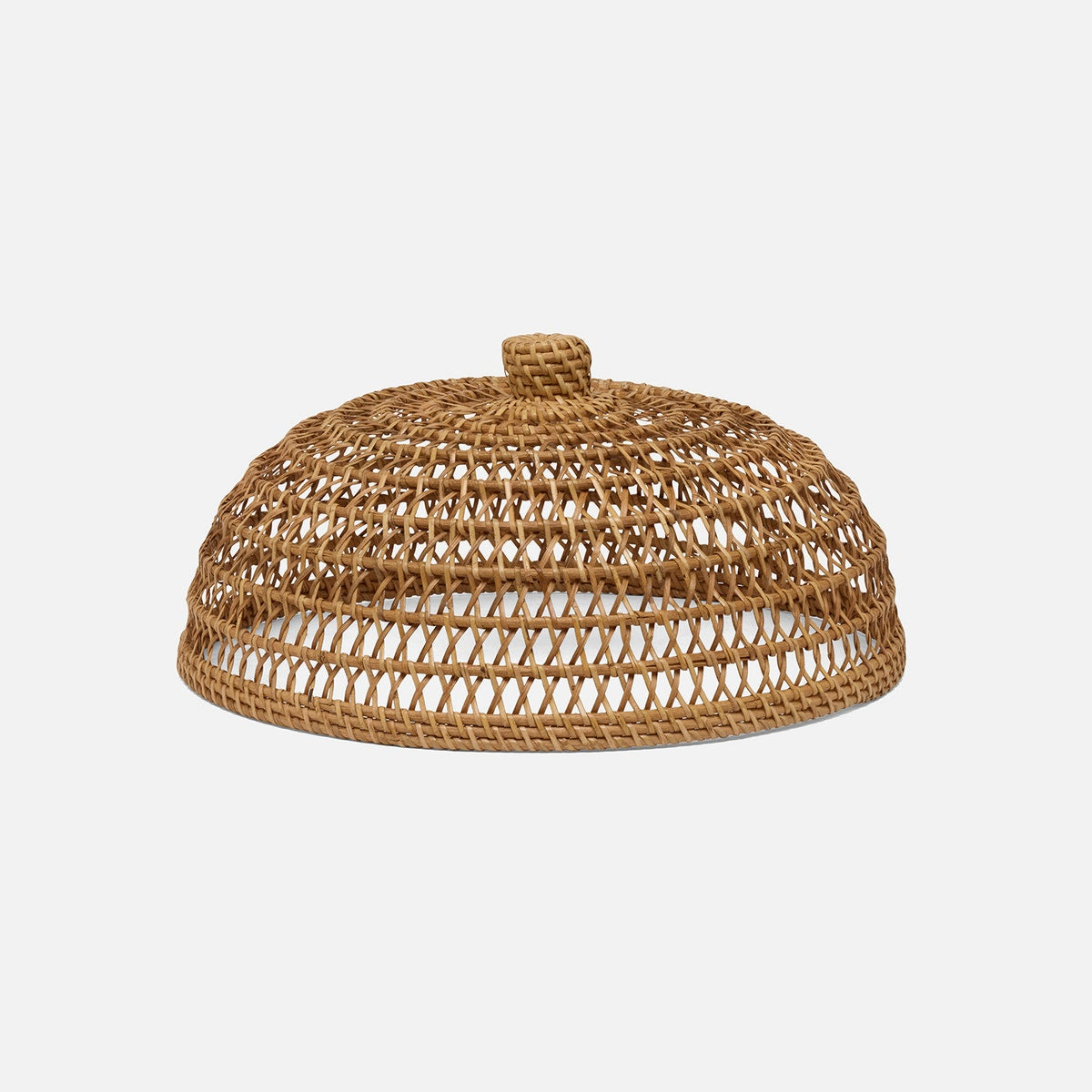 Jacen Honey Food Cover W/ Knob Handle Round Rattan 125"D Pack/4