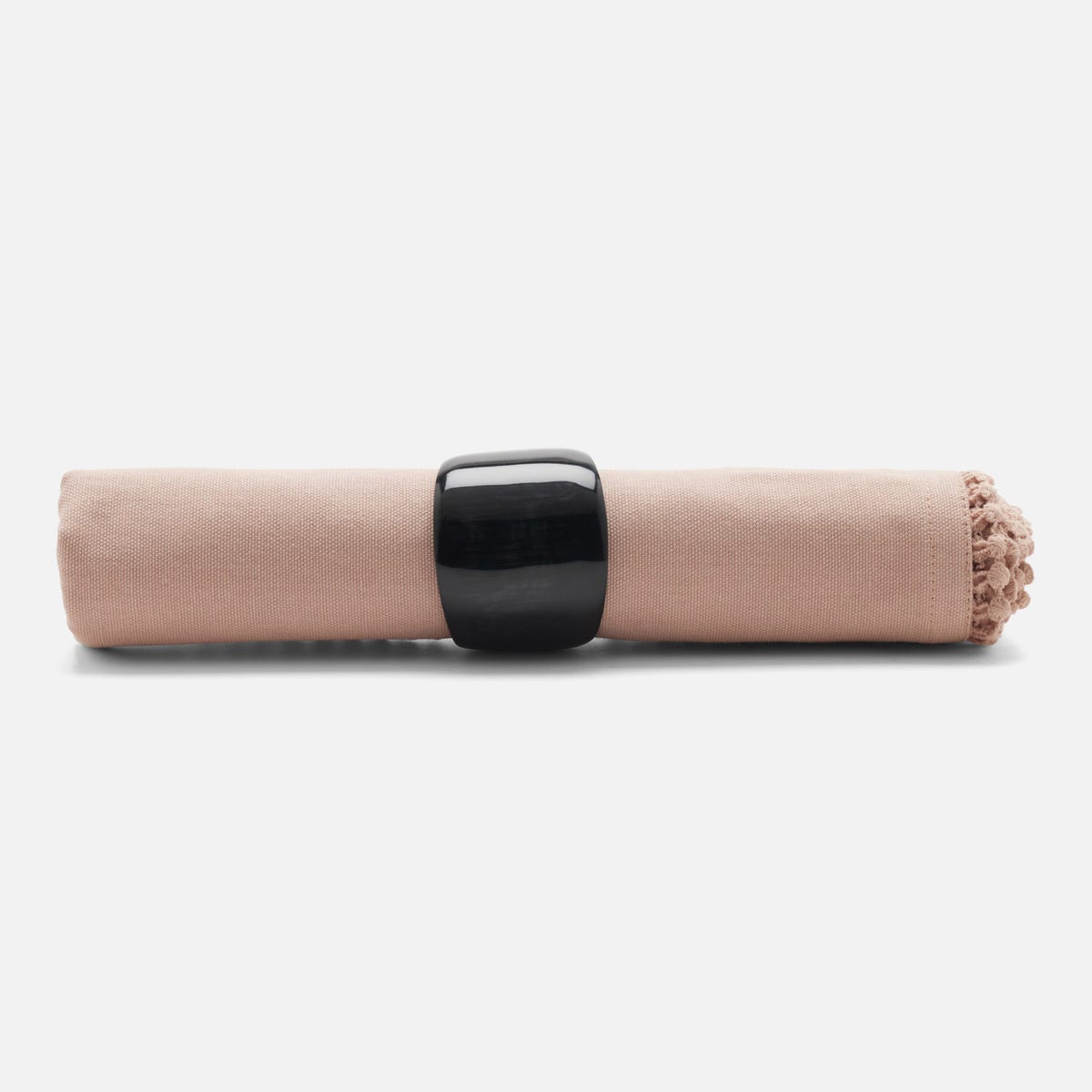 James Black Napkin Ring Horn Boxed Set Of 4