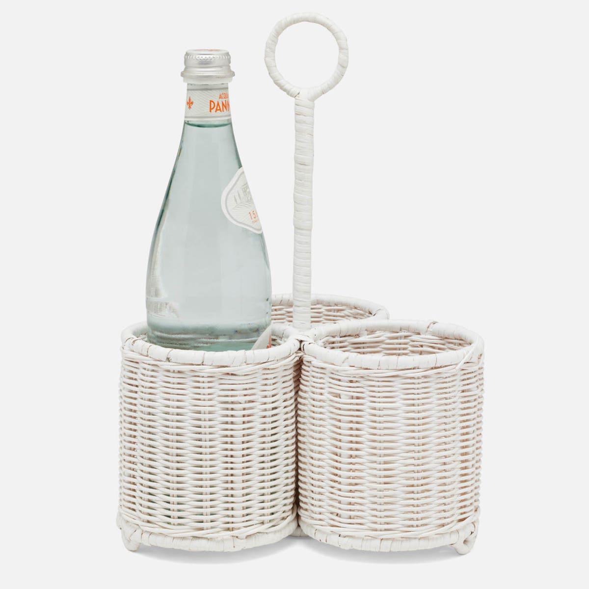 Micaela White Wine Caddy Rattan