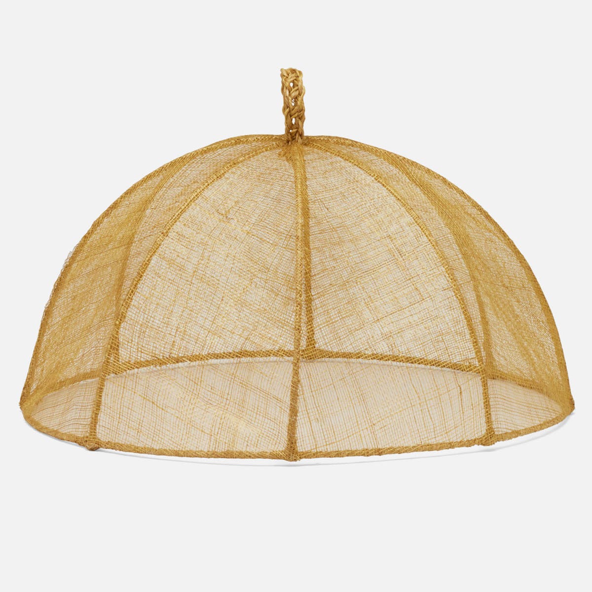 "Rachel Light Brown Food Cover For Salad Plate Sinamay 9""D Pack/4"