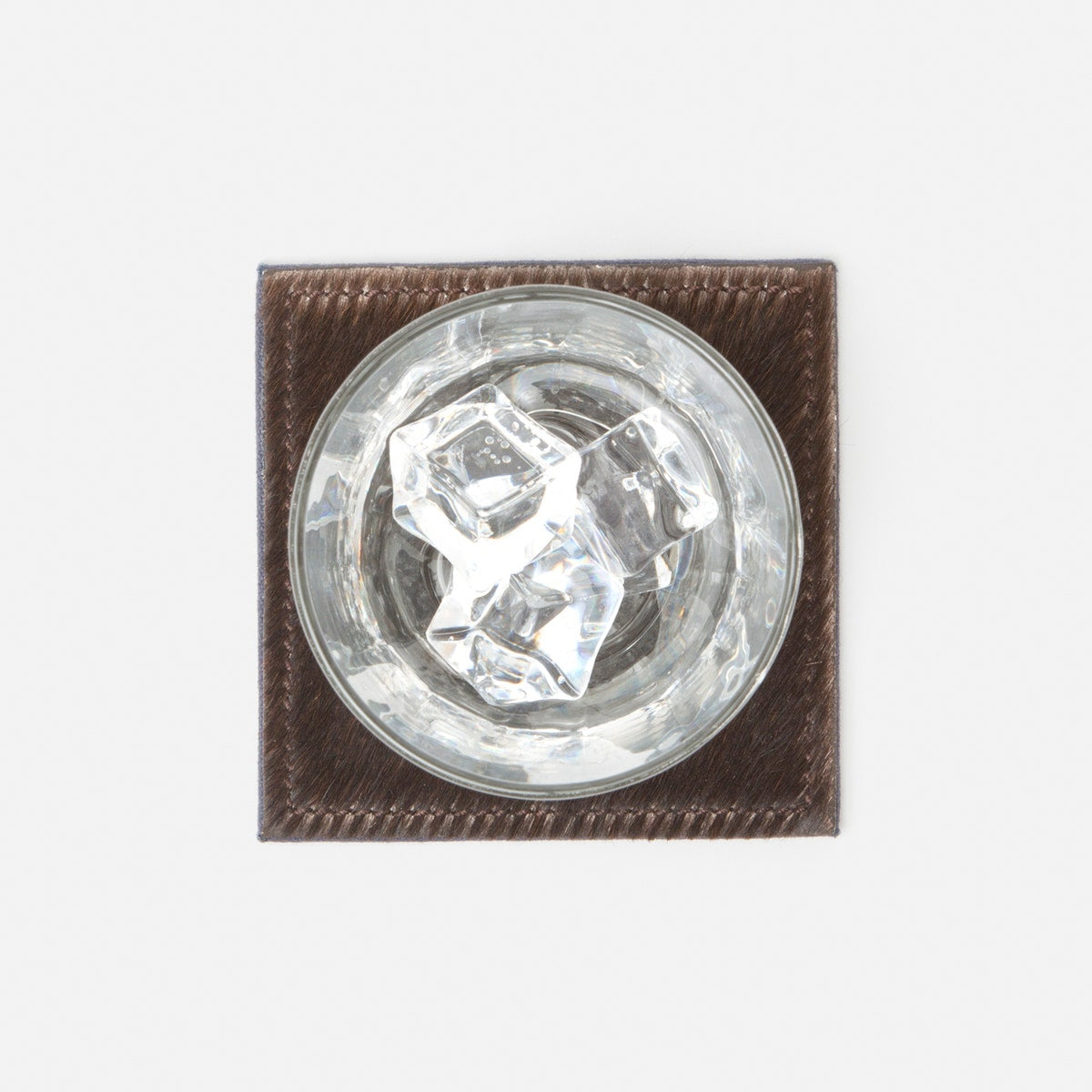 Tanner Dark Brown Square Coasters Boxed Set Of 4
