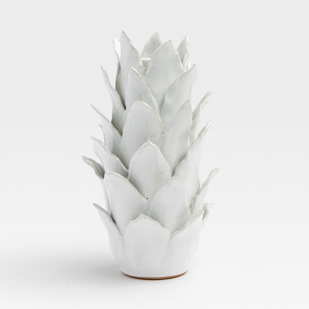 Sarah, White Glaze Small Coral Vase