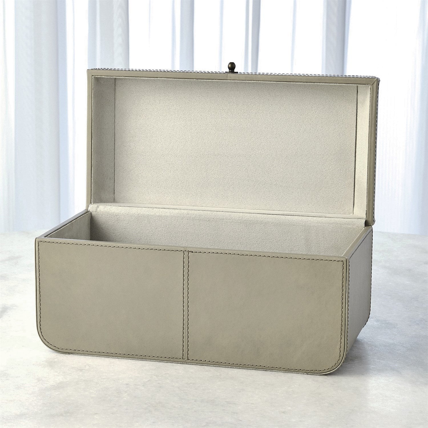 Curved Corner Box-Global Views-GVSA-9.93536-Baskets & BoxesLarge-Light Grey-3-France and Son