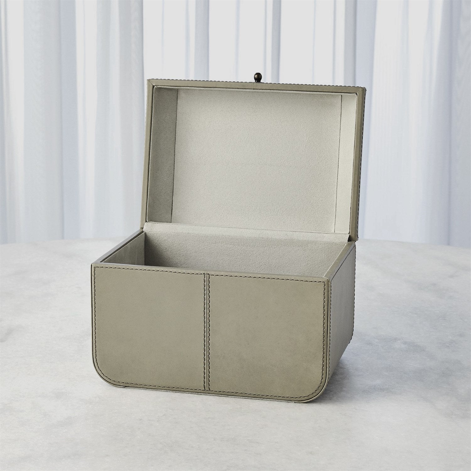 Curved Corner Box-Global Views-GVSA-9.93536-Baskets & BoxesLarge-Light Grey-5-France and Son