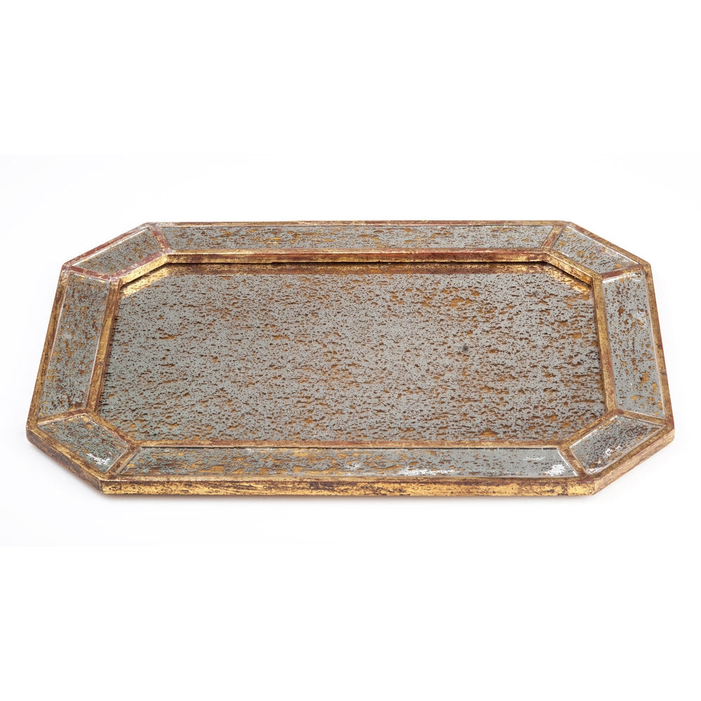 Mirrored Tray with Gold Finish-ABIGAILS-ABIGAILS-524917-Decorative Objects-1-France and Son