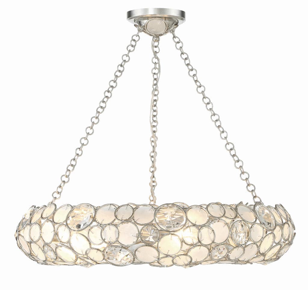 Palla 6 Light Chandelier-Crystorama Lighting Company-CRYSTO-525-SA-Chandeliers-3-France and Son