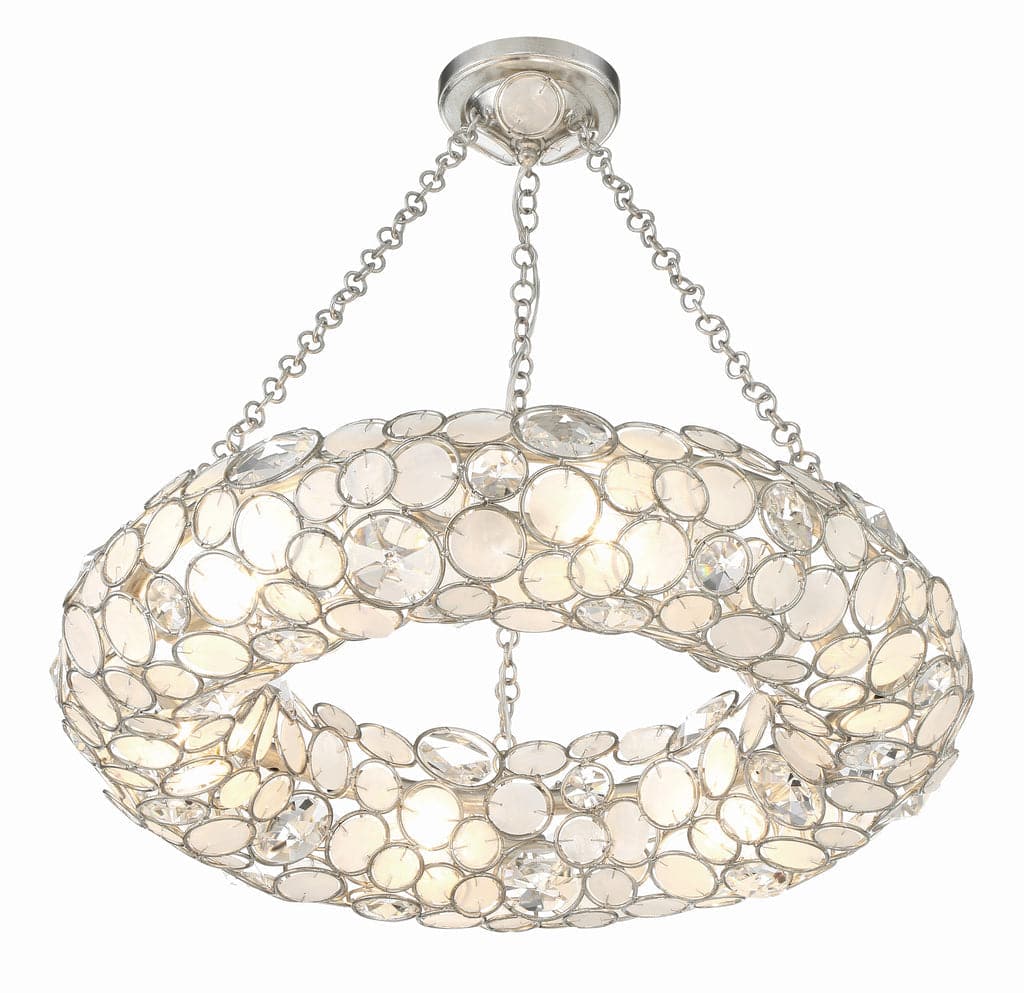 Palla 6 Light Chandelier-Crystorama Lighting Company-CRYSTO-525-SA-Chandeliers-4-France and Son