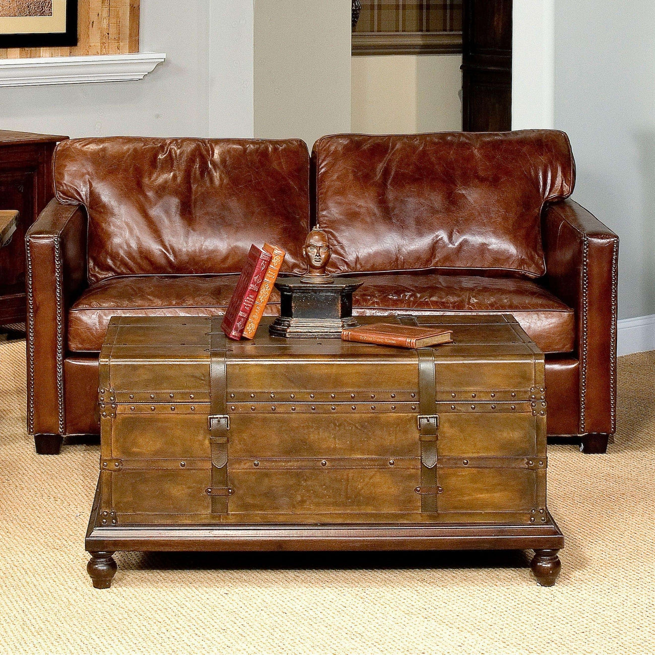 Laramie Trunk Coffee Table-SARREID-SARREID-26853-Coffee Tables-3-France and Son