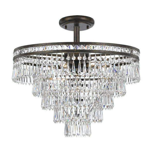 Mercer 6 Light Semi-Flush-Crystorama Lighting Company-CRYSTO-5264-EB-CL-MWP_CEILING-Flush MountsBronze-1-France and Son