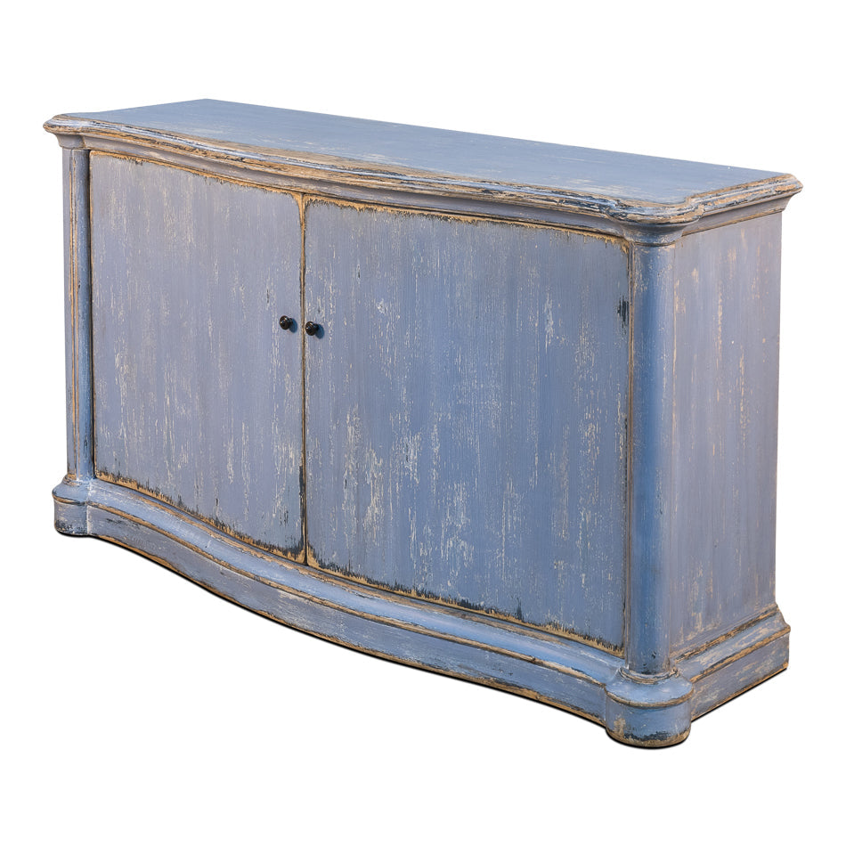 Columns Bowfront Sideboard-SARREID-SARREID-52755-Sideboards & Credenzas-1-France and Son