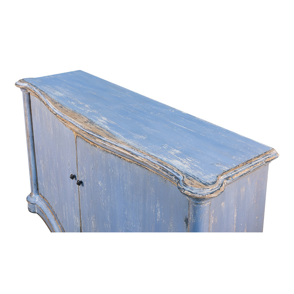 Columns Bowfront Sideboard-SARREID-SARREID-52755-Sideboards & Credenzas-4-France and Son