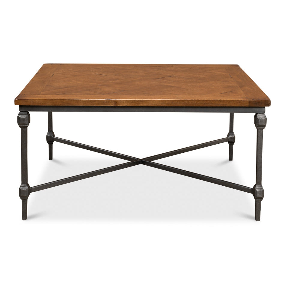 Hunter Parquet Cocktail Table-SARREID-SARREID-52992-Coffee Tables-1-France and Son