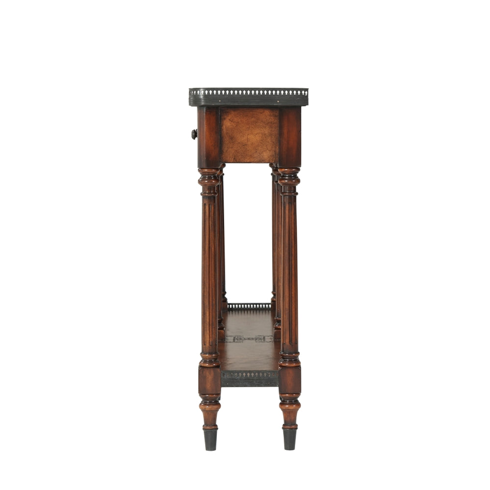 The Louis XVI Leather Console Table-Theodore Alexander-THEO-5300-018BD-Console Tables-3-France and Son