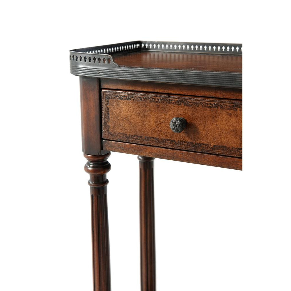 The Louis XVI Leather Console Table-Theodore Alexander-THEO-5300-018BD-Console Tables-5-France and Son