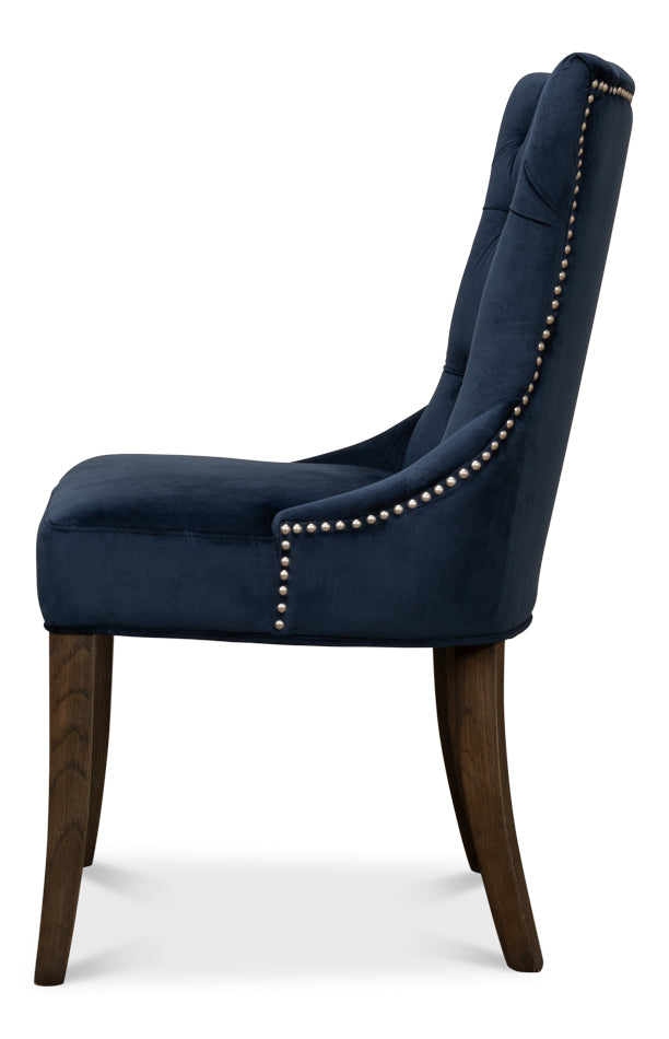 Sophie Side Chair Dark Brown Leather-SARREID-SARREID-52774-Dining ChairsBrown Eclectic-3-France and Son