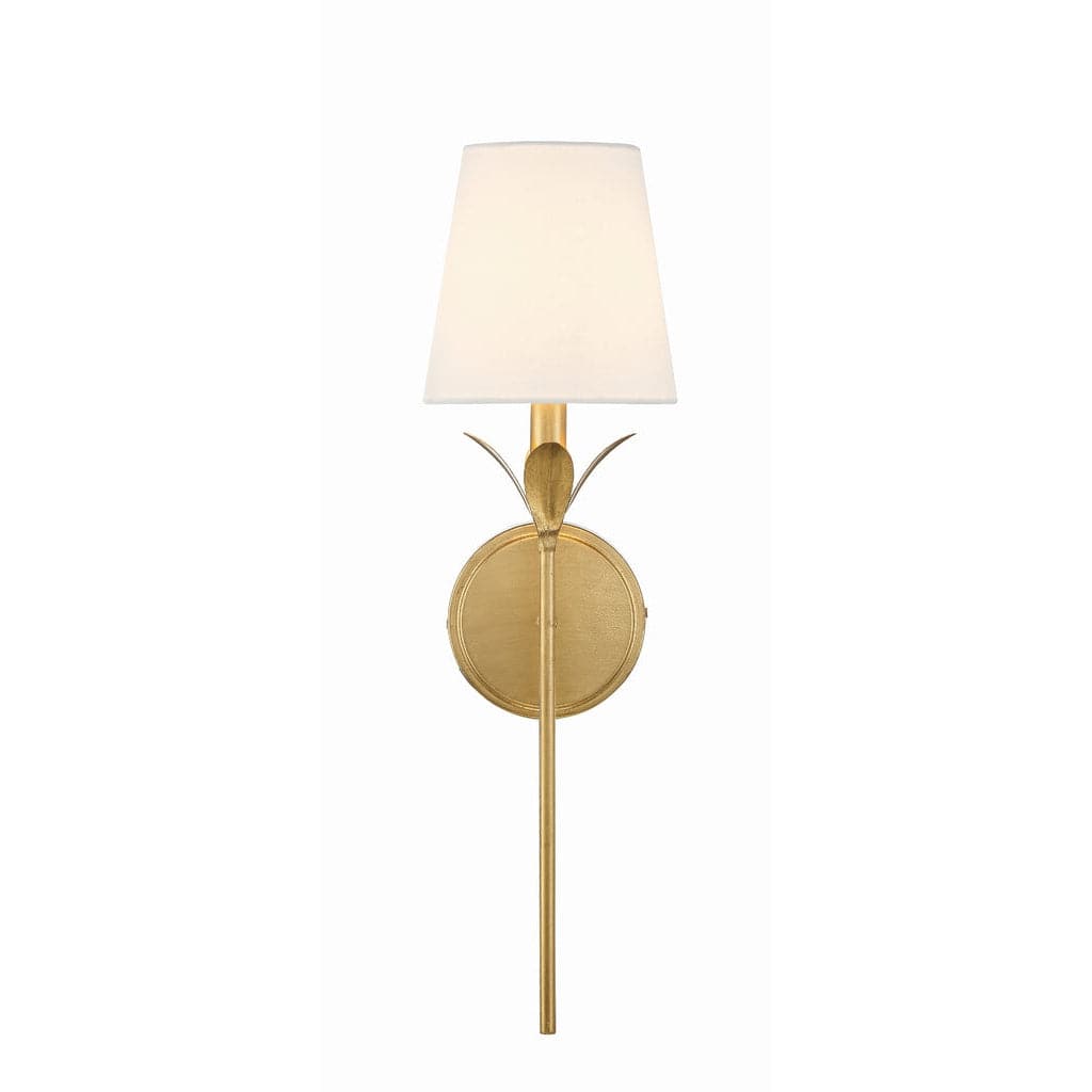 Broche 1 Light Antique Gold Wall Mount-Crystorama Lighting Company-CRYSTO-531-GA-Flush MountsAntique Gold-1-France and Son