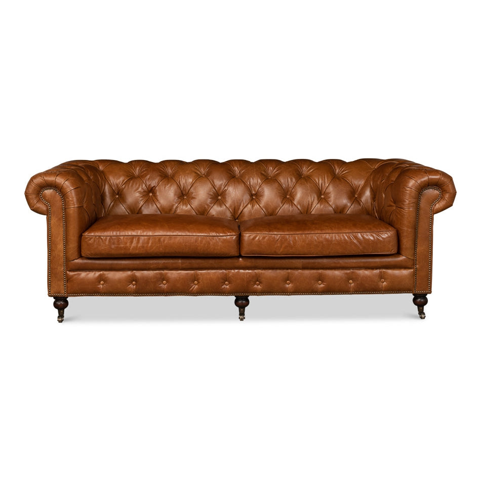 Tufted English Club Sofa-SARREID-SARREID-53130-SofasCuba Brown-3-France and Son