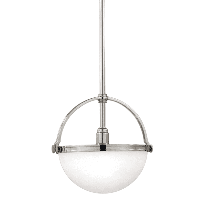 Stratford 1 Light Pendant-Hudson Valley-HVL-3312-PN-PendantsPolished Nickel-2-France and Son