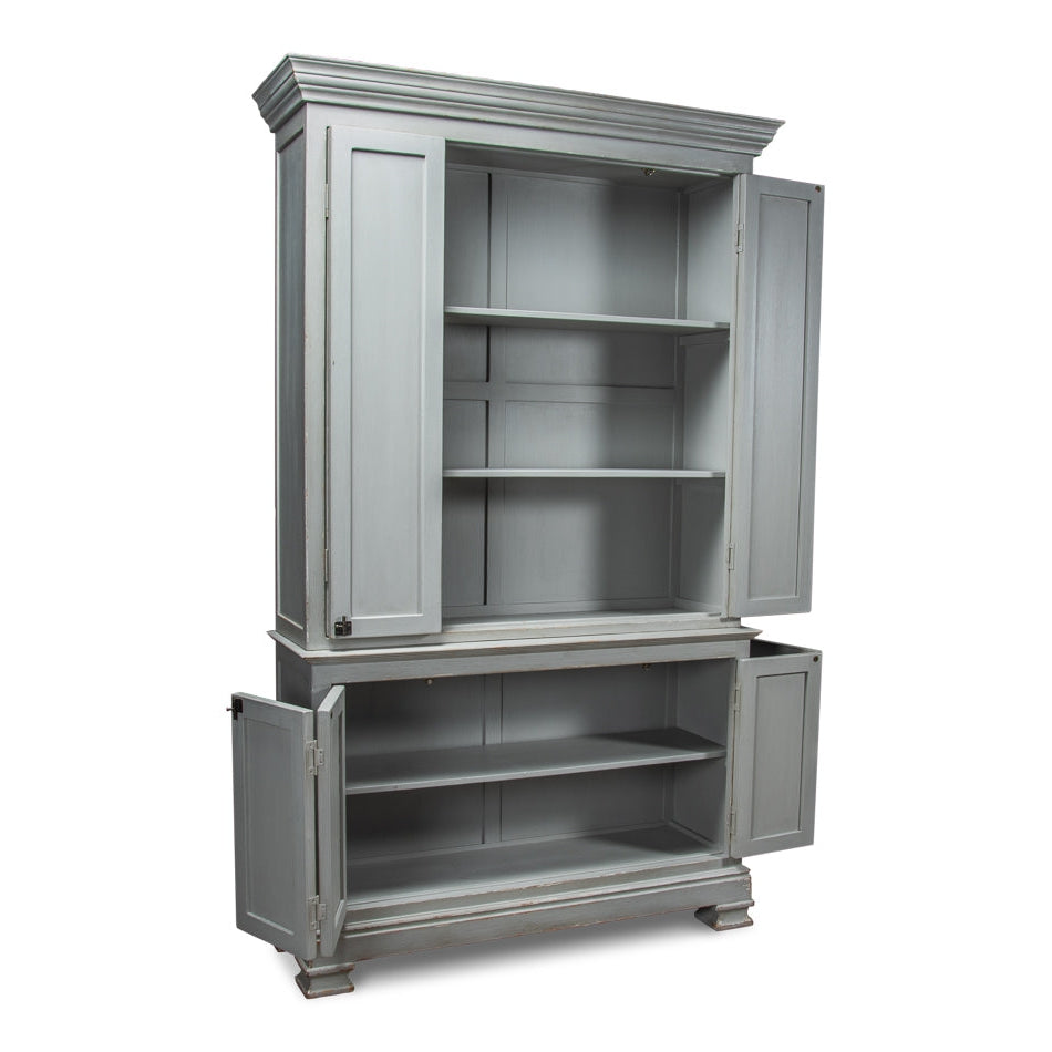 French Grey Cupboard-SARREID-SARREID-53184-Bookcases & Cabinets-3-France and Son