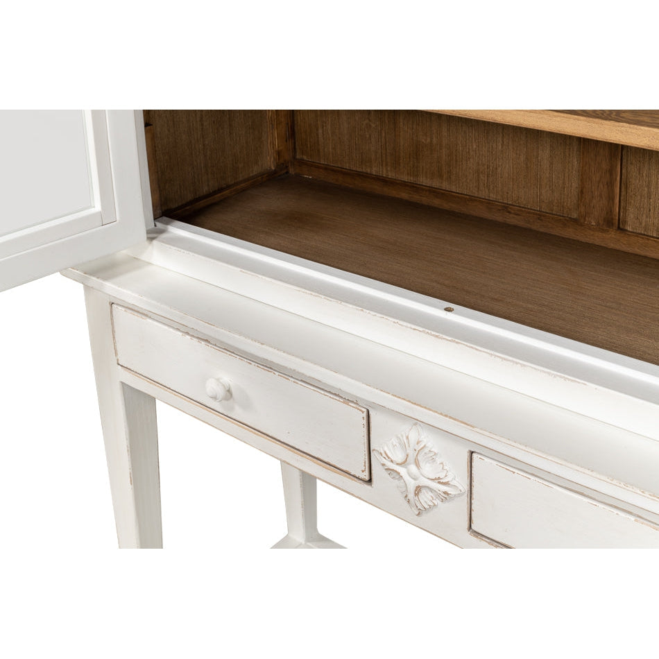 Beacon Hill Display Case, White-SARREID-SARREID-53232-Bookcases & Cabinets-3-France and Son