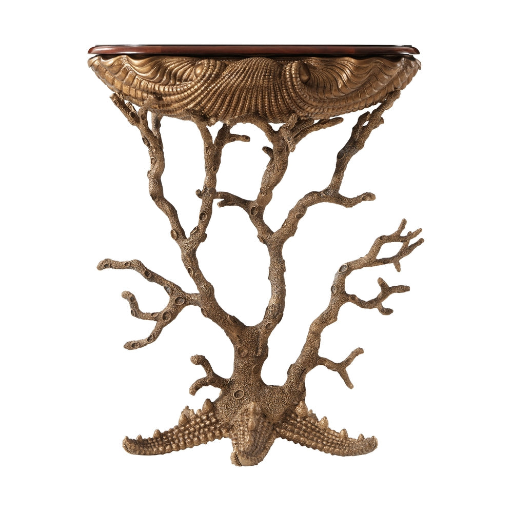 Gilt Grotto Accent Console Table-Theodore Alexander-THEO-5325-001-Console Tables-2-France and Son