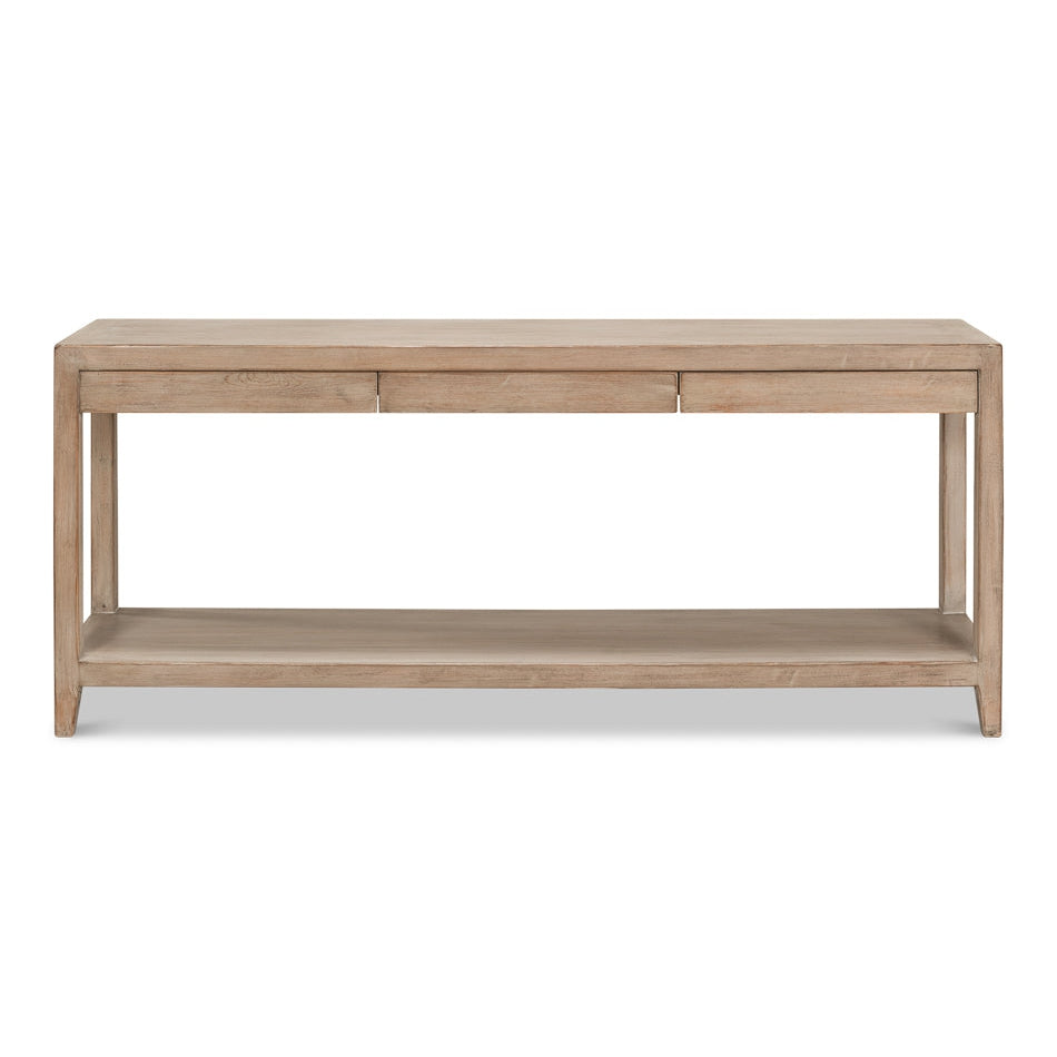 Anton Console With Three Drawers-SARREID-SARREID-53273-Console TablesLight Natural Finish-2-France and Son