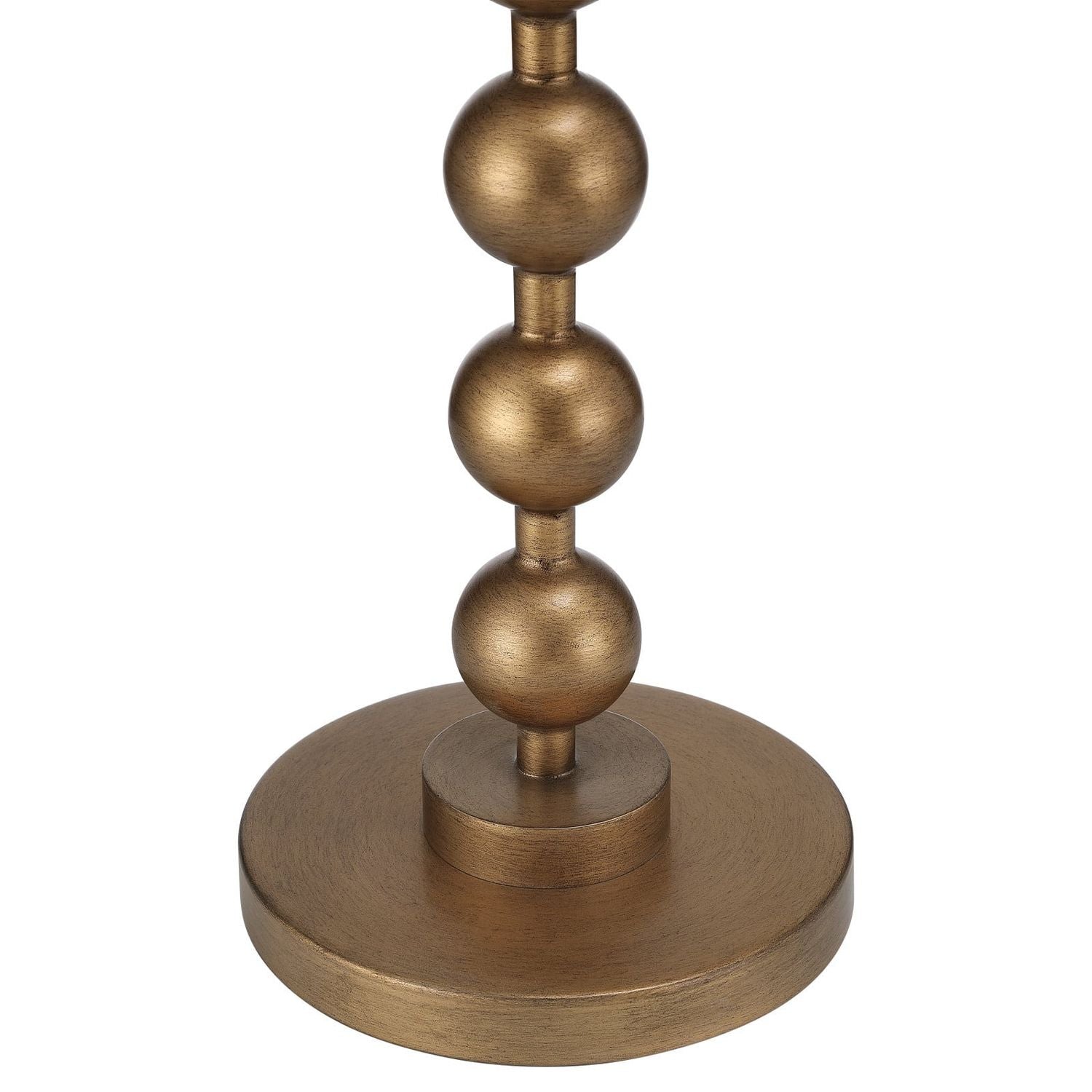 Alternate view of Quatrefoil Green Accent Table in green and brass gold.