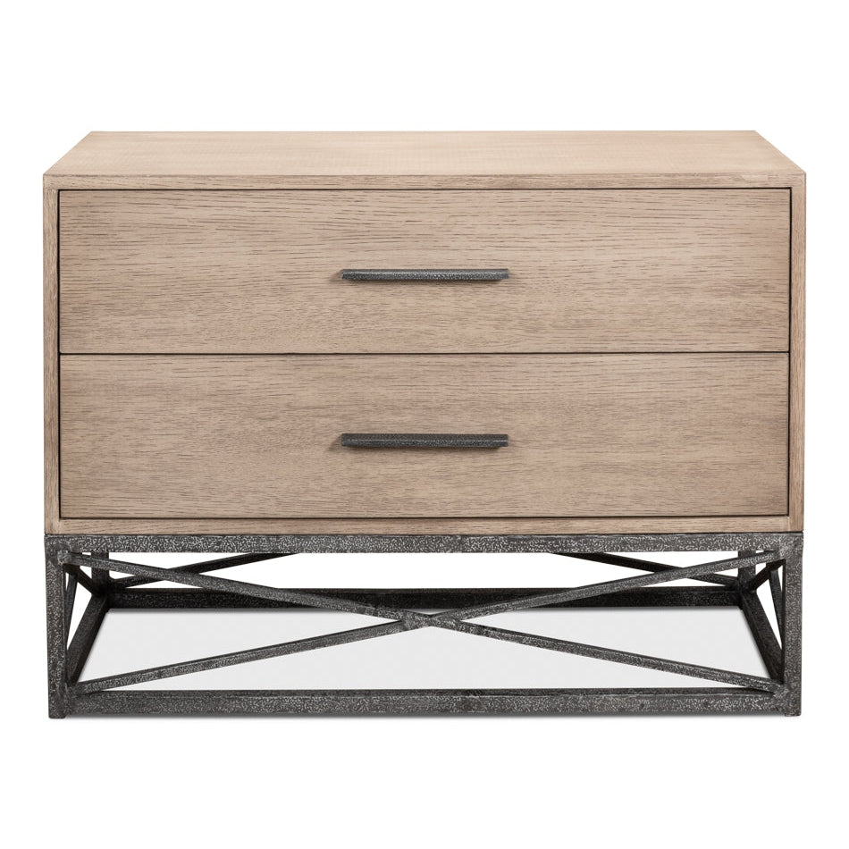 Vineyards Two Drawer Chest-SARREID-SARREID-53347-Dressers-1-France and Son