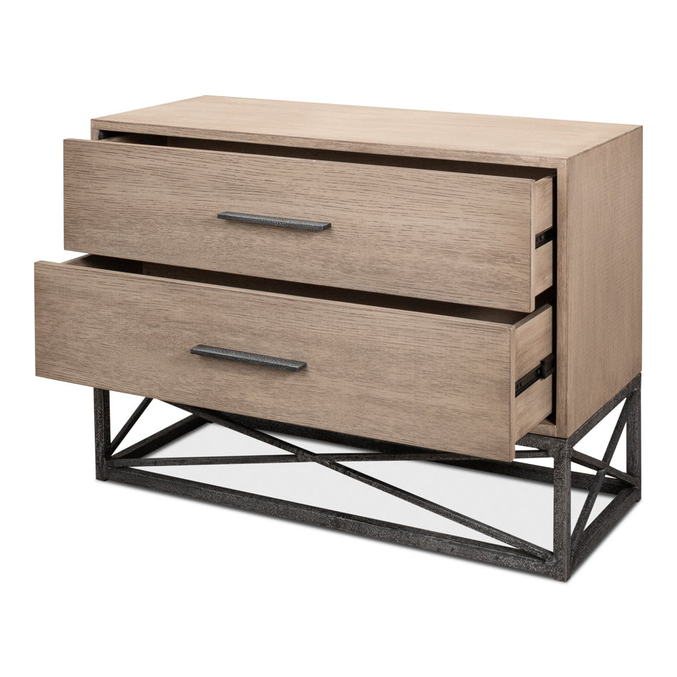 Vineyards Two Drawer Chest-SARREID-SARREID-53347-Dressers-2-France and Son