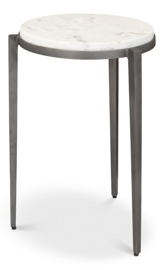 Gabi Marble Top Side Table-SARREID-SARREID-53373-Side Tables-3-France and Son