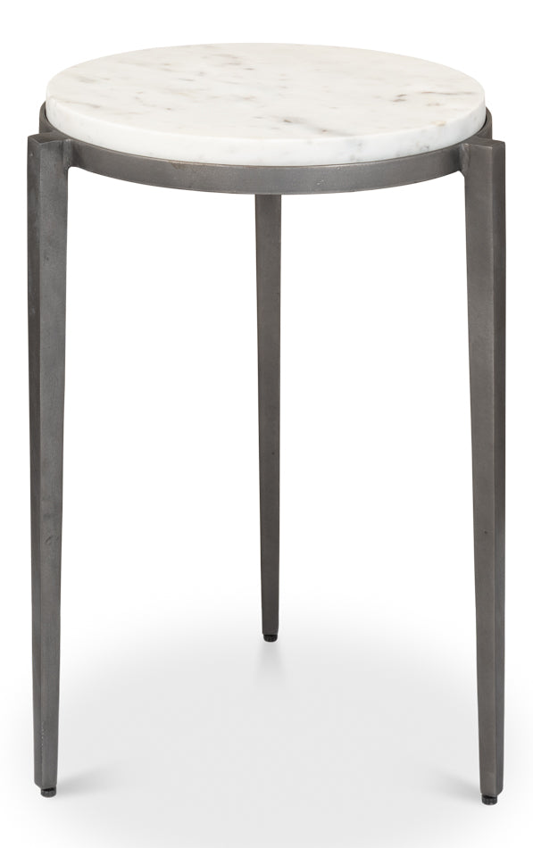 Gabi Marble Top Side Table-SARREID-SARREID-53373-Side Tables-2-France and Son