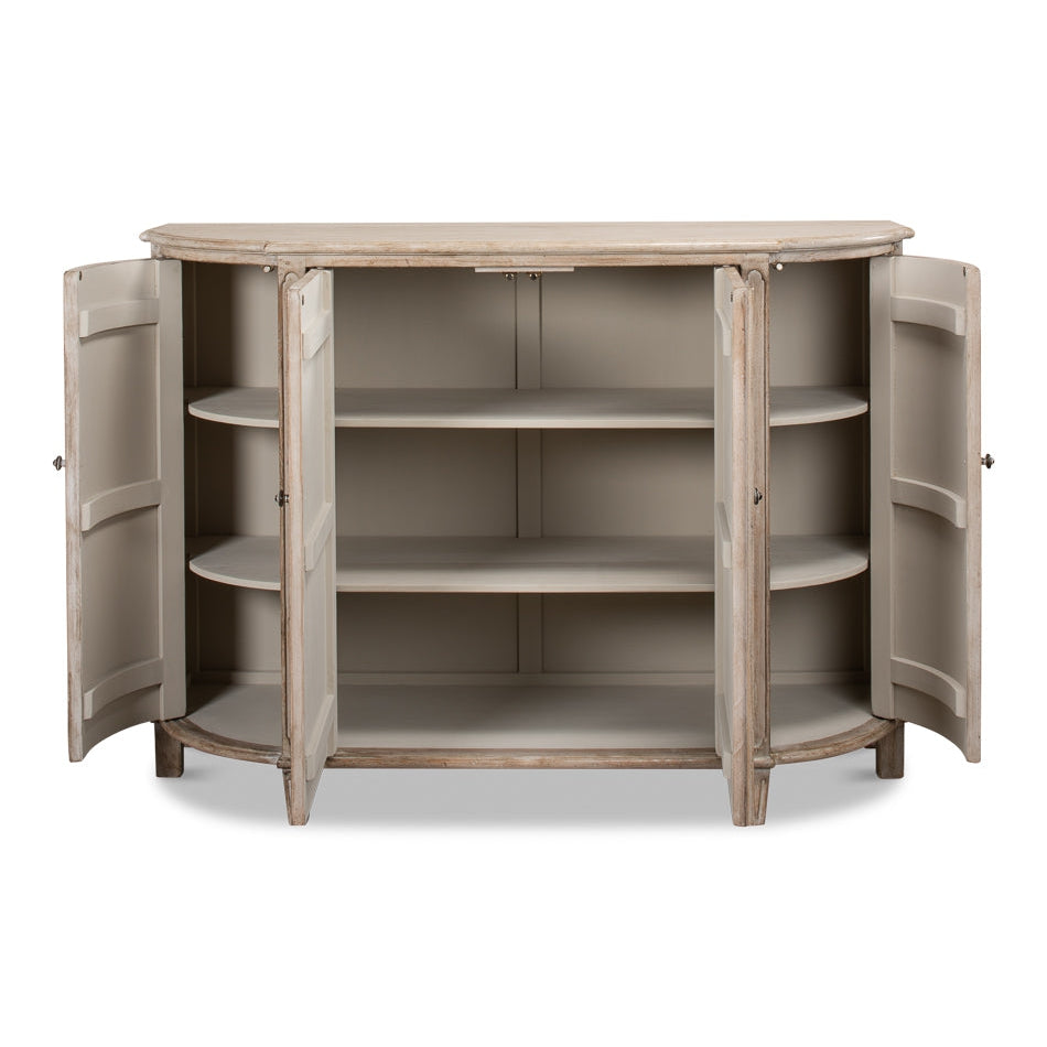 Brooks Demilune-SARREID-SARREID-53404-1-Sideboards & CredenzasGrey Transitional-3-France and Son