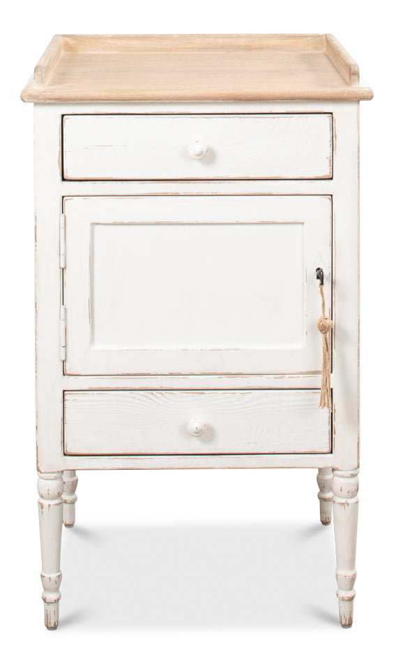 Rose Side Table-SARREID-SARREID-53741L-Side TablesAntique White-Left-3-France and Son