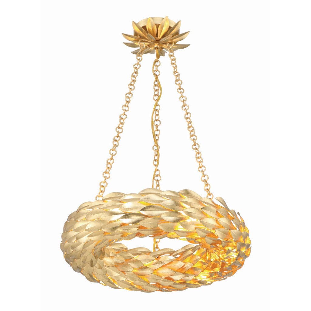 Broche 6 Light Chandelier-Crystorama Lighting Company-CRYSTO-535-GA-Chandeliers-1-France and Son