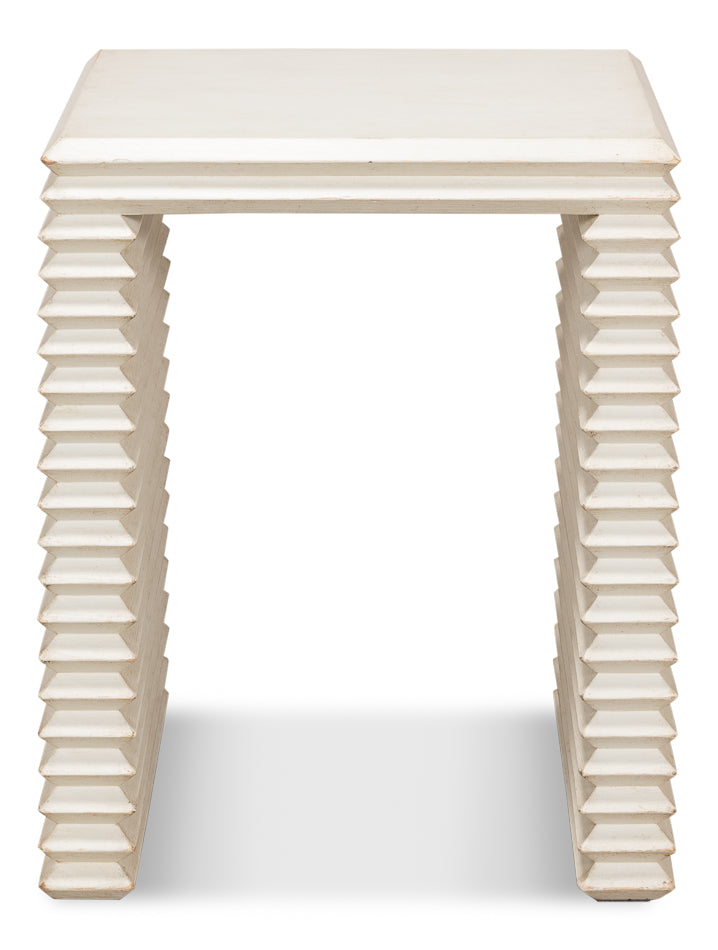 Stacked Side Table-SARREID-SARREID-53527-3-Side TablesAntique White-2-France and Son